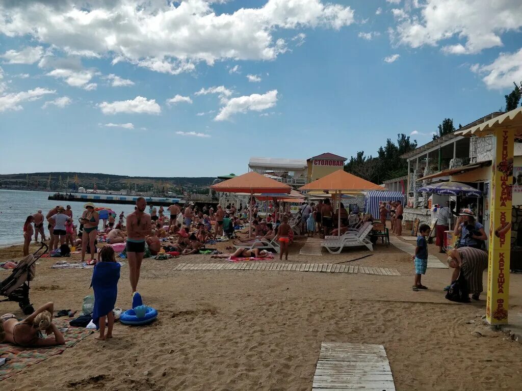 Пляжи феодосии фото Первый городской пляж, пляж, Россия, Республика Крым, Феодосия, проспект Айвазов