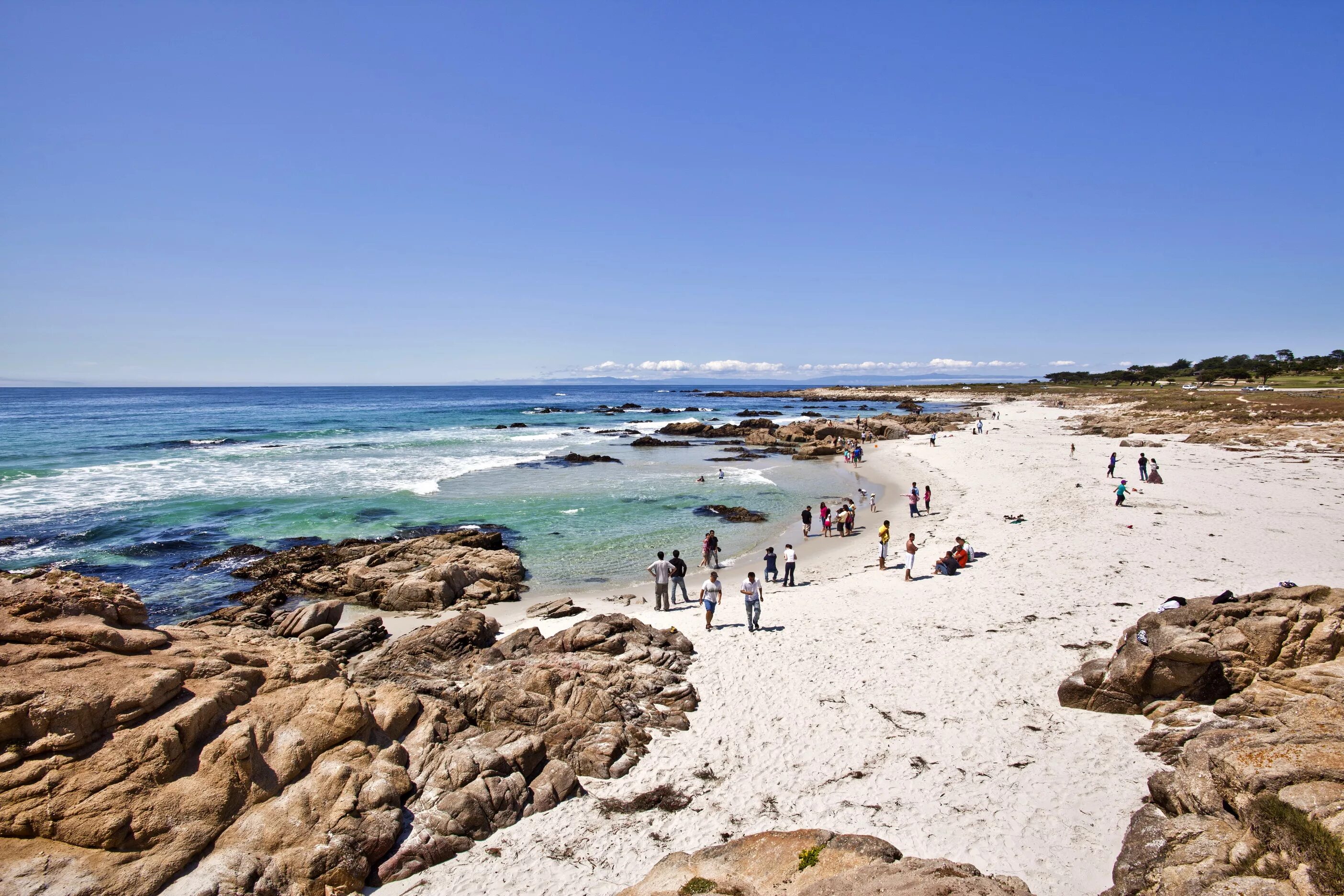 Пляжи калифорнии фото Asisbiz Pebble Beach 17 Mile Drive facing Spanish Bay Monterey California July 2