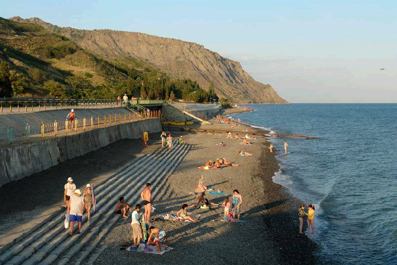 Пляжи морское крым фото Село морское судак
