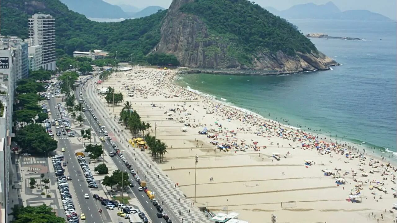 Пляжи рио де жанейро фото Copacabana is one of the most famous neighborhoods in Rio de Janeiro, Brazil. - 