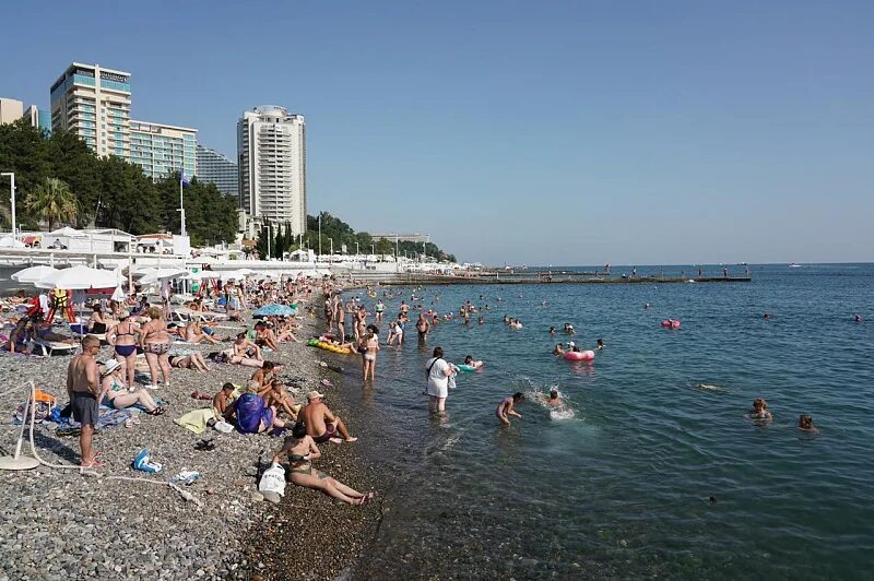 Пляжи сочи 2024 фото Администрация города Сочи - В Сочи отдыхают около 170 тысяч туристов
