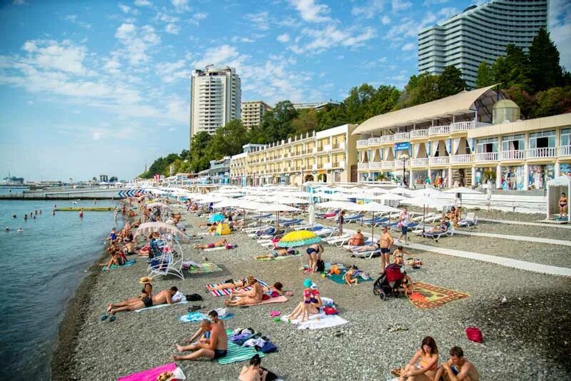 Пляжи сочи 2024 фото Сочи. Пляж Приморский.