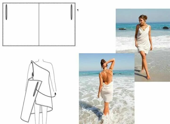 Пляжная одежда выкройки Шьем платье без выкройки Stylish dresses, Couture, Stylish