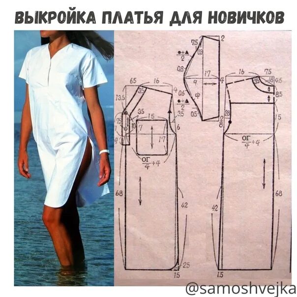 Пляжная одежда выкройки купить Выкройка самого простого платья. отличная идея для новичков! 2022 Самошвейка ВКо