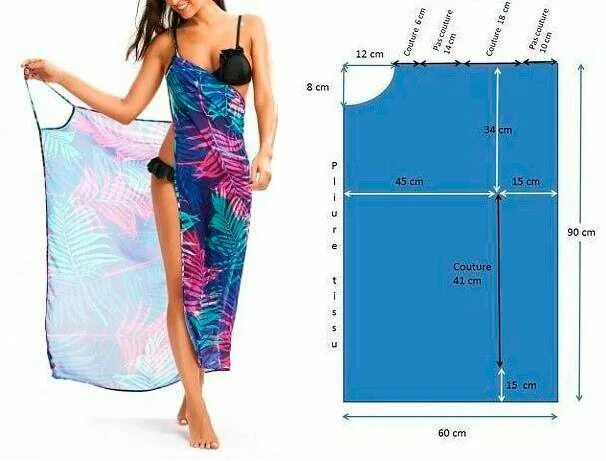 Пляжная туника своими руками без выкройки выкройки Fashion sewing, Sewing clothes women, Dress sewing patterns