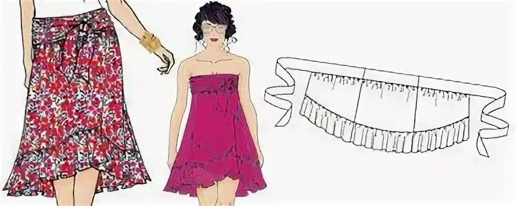 Пляжная юбка с запахом на завязках выкройка Wrap-Over Skirt/dress Dress patterns, Dress sewing patterns, Skirt patterns sewi