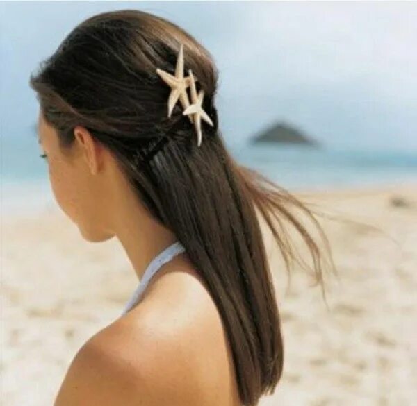 Пляжные прически на средние волосы starfish hair accessories Hair ideas Beach wedding hair, Wedding hairstyles for 