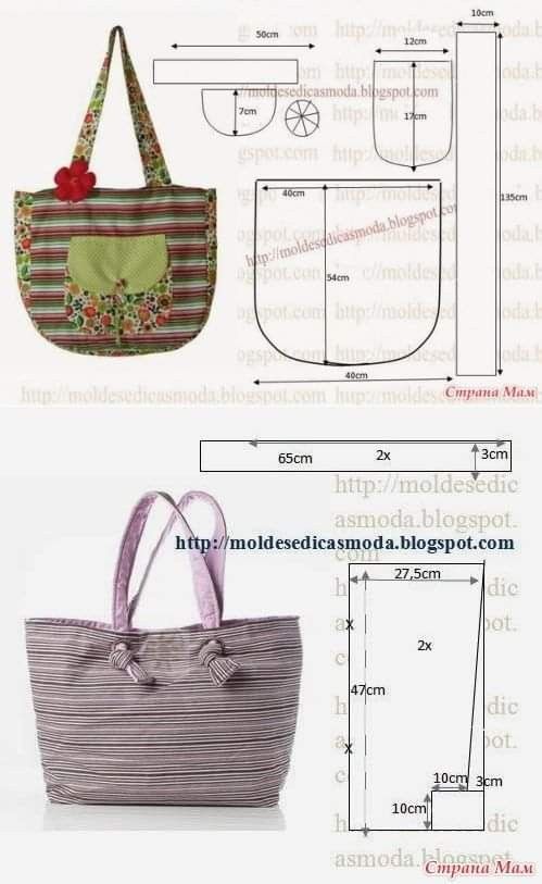 Пляжные сумки своими руками фото и выкройки Handbag Sewing Patterns and Tutorials