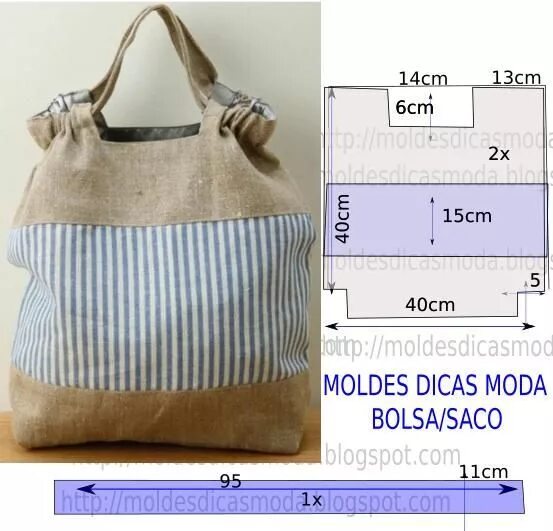 Пляжные сумки своими руками фото и выкройки MOLDE DE BOLSA -40 (Moldes Dicas Moda) Linen bag, Sewing purses, Denim bag