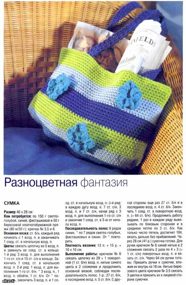 Пляжные сумки вязаные крючком схемы Идеи пляжных вязаных сумок. Схемы и описания - Блог интернет-магазина "Мир Вышив
