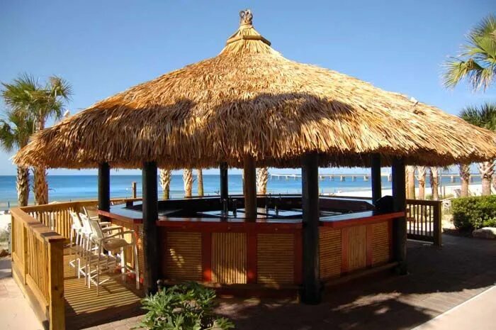 Пляжный бар фото Beach Tiki Bar (With images) Vacation home rentals, Panama city beach, Vacation 