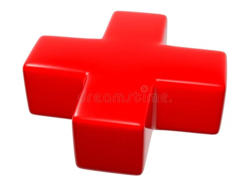 Плюс красный фото 3D Red Cross Symbol Sign editorial stock photo. Illustration of reflection - 663