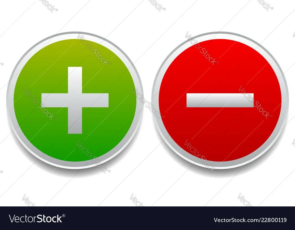 Плюс минус 1 й микрорайон 5 фото Plus and minus signs symbols eps 10 Royalty Free Vector