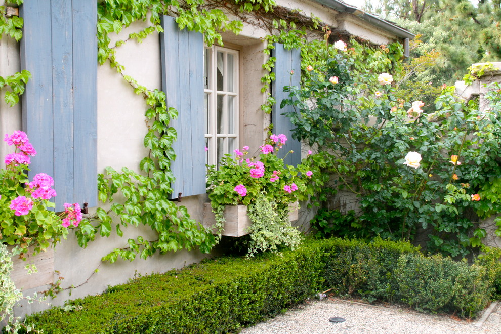 Плющ в интерьере палисадника на даче Big Canyon French Estate - French Country - Сад - Ориндж - от эксперта cruse con