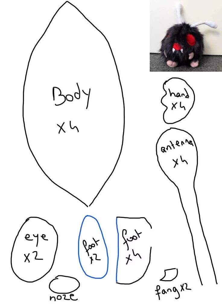 Плюшевая игрушка аниме выкройка Venonat plush pattern by para-saurolophus on DeviantArt Plush pattern, Pokemon p
