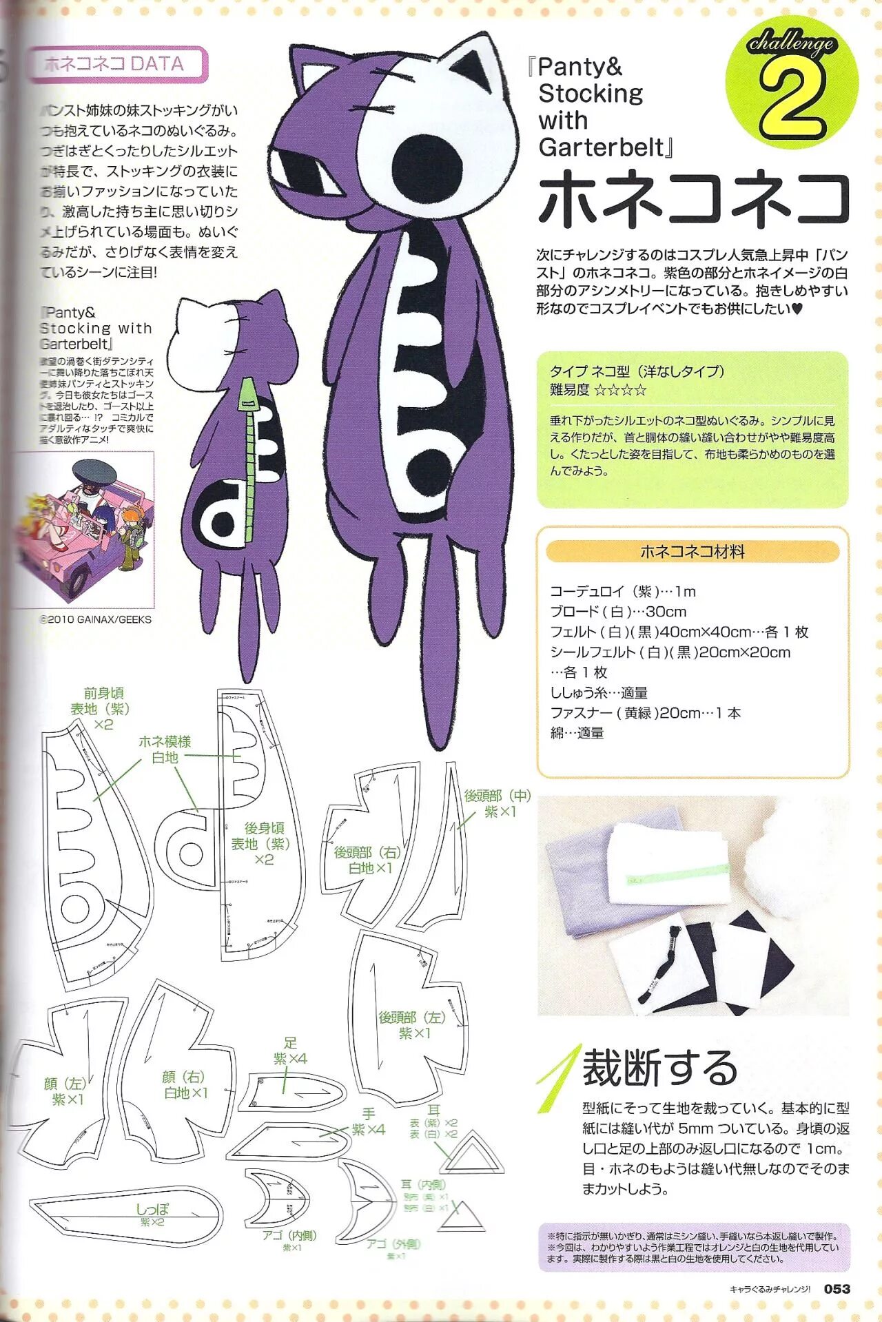 Плюшевая игрушка аниме выкройка honekoneko plush Tumblr Sewing stuffed animals, Animal sewing patterns, Cute sew