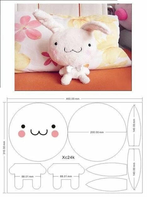 Плюшевая игрушка аниме выкройка bunny bunny cute: Sewing toys, Sewing stuffed animals, Doll sewing patterns