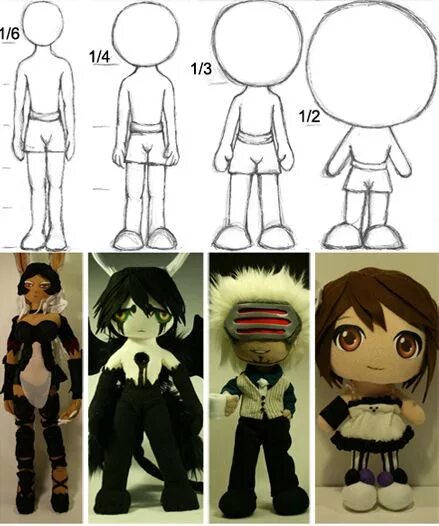 Плюшевая кукла аниме выкройка how to make a human plush