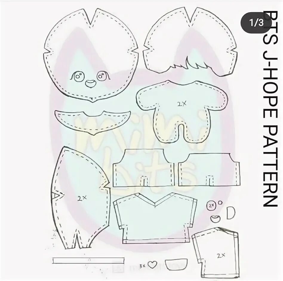 Плюшевая кукла аниме выкройка As 10 melhores ideias e inspirações de doll pattern