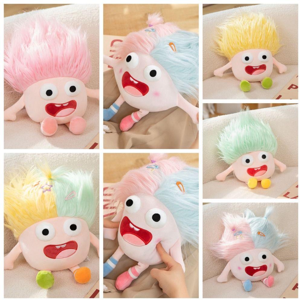 Плюшевая кукла какой можно делать прическу Купить Прическа Diy Ugly Doll Плюшевые игрушки Экзофтальм Длинные волосы Уродлив