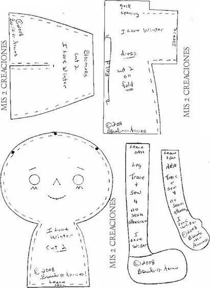 Плюшевая кукла выкройка Loli Dolly Muñecas Raggedy BONECA PRIMITIVA Doll patterns free, Rag doll pattern