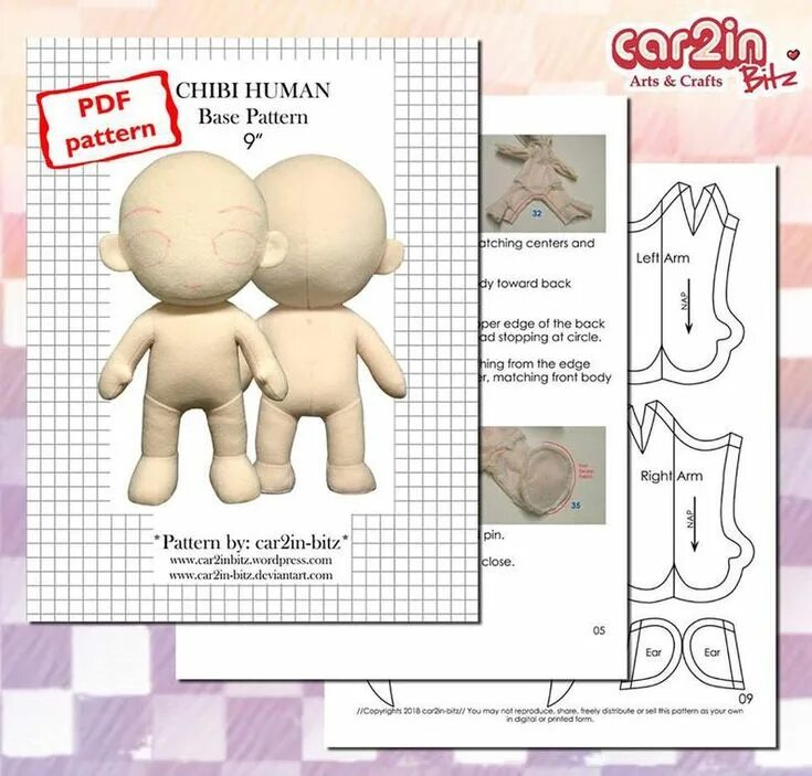 Плюшевая кукла выкройка UPDATED DIGITAL Chibi Human Plushie Sewing Pattern - Etsy Hong Kong Doll sewing 
