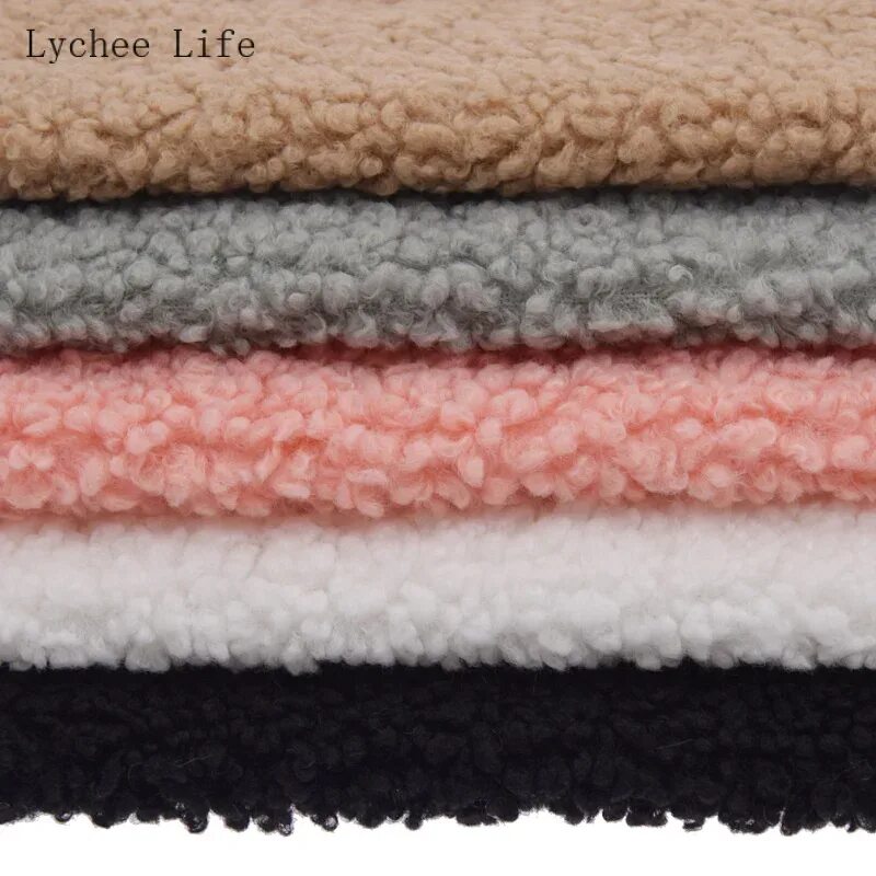 Плюшевая ткань фото Lychee Life A4 коралловый хлопок бархат плюшевая ткань мягкая теплая Кукла Одежд