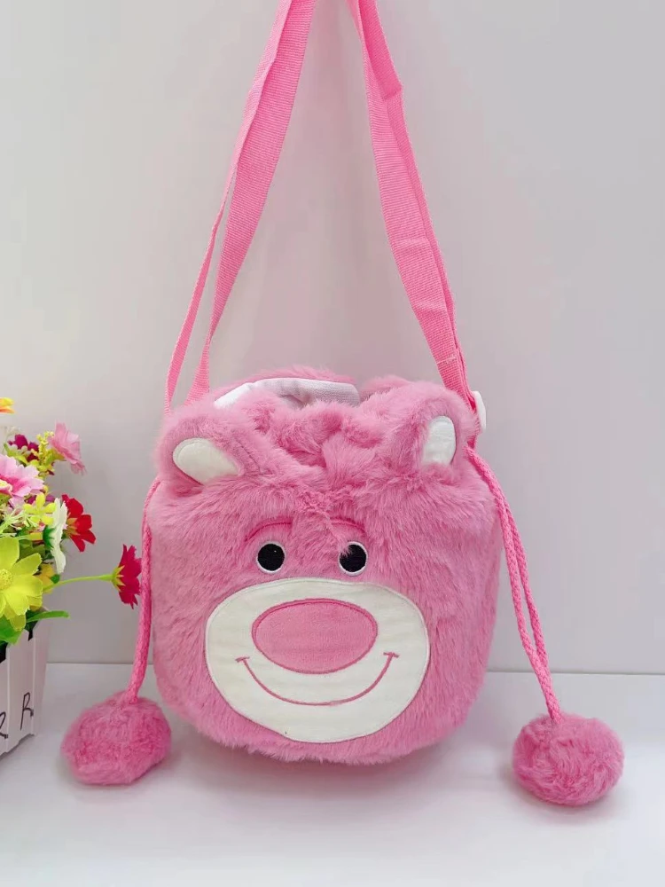 Плюшевые сумочки Sanrio Kuromi Mymelody рот ведро наклонная Кукла мультфильм плюшевая сумка игруш
