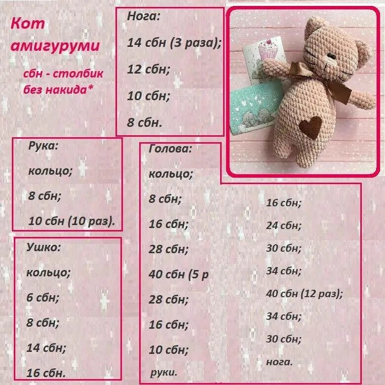Плюшевый кот крючком схемы Игрушки из плюшевой пряжи крючком маленькие схемы HeatProf.ru