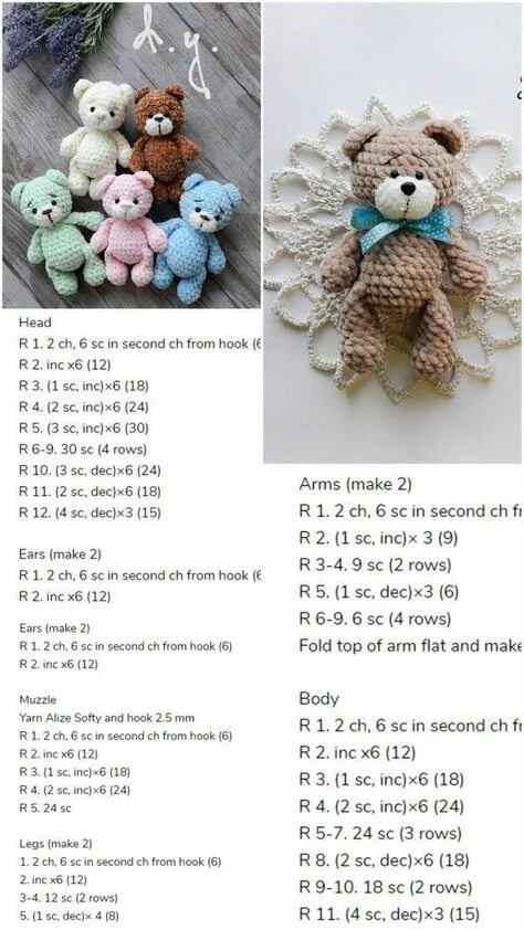 Плюшевый мишка крючком схема 10 популярных идей на тему "crochet patterns teddy bear free" для вдохновения