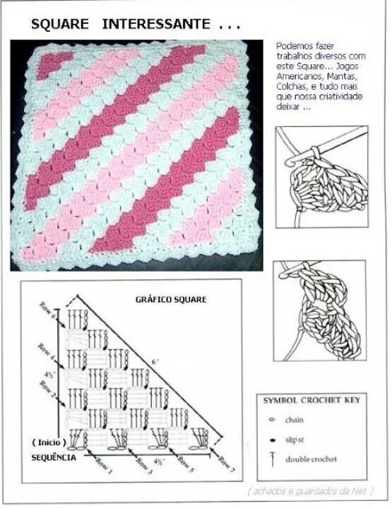 Плюшевый плед крючком схема Tutorial Cojines de ganchillo, Patrones punto ganchillo, Crochet almohadones