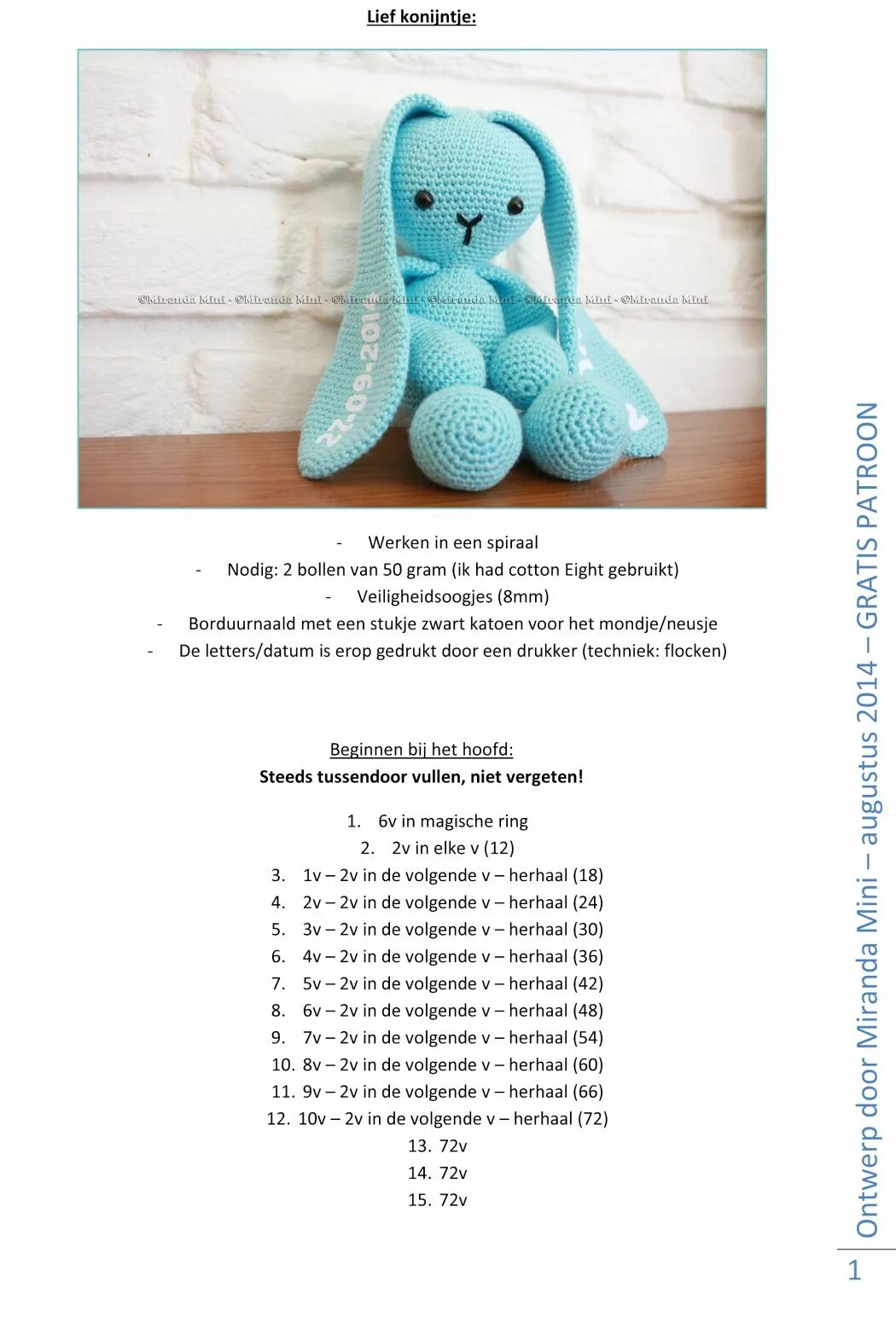 Плюшевый заяц крючком схема Paar weken terug kreeg ik een berichtje van een vriend. Of ik een knuffeltje wil