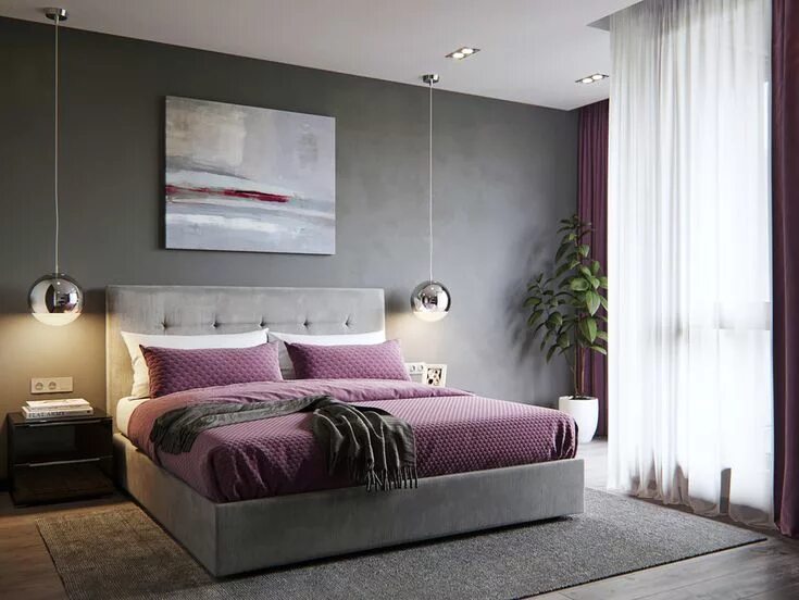 Плюсы интерьера спальни Gray bedroom - Галерея 3ddd.ru Home decor bedroom, Bedroom interior, Gray bedroo