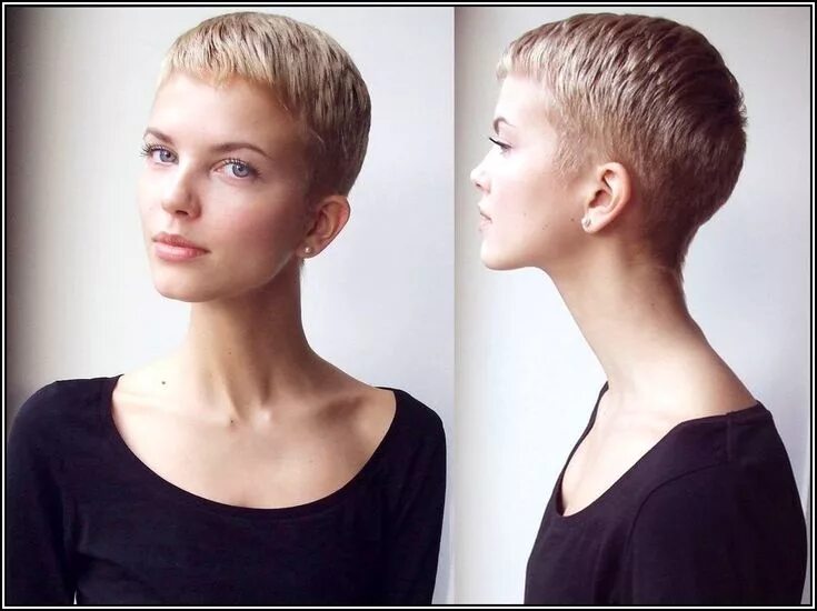 Плюсы короткой прически shaved back and sides with fringe - Google Search Very short hair, Short hair st