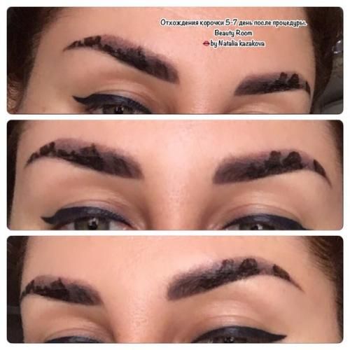 Пм бровей заживление по дням фото Заживление бровей и уход за ними. Permanent makeup, Makeup, Print tattoos