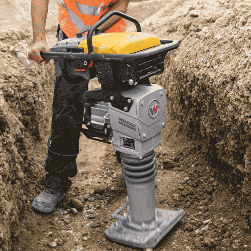 Пневматическая трамбовка для уплотнения грунта фото Wacker Neuson 5100030354 AS50e Vibratory Rammer - Cordless Cordless, Renovation 