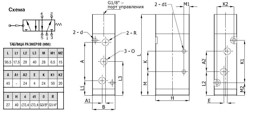 Пневмораспределитель 5 2 схема подключения Пневмораспределитель RPK 4А310-10 купить в Москве MGP
