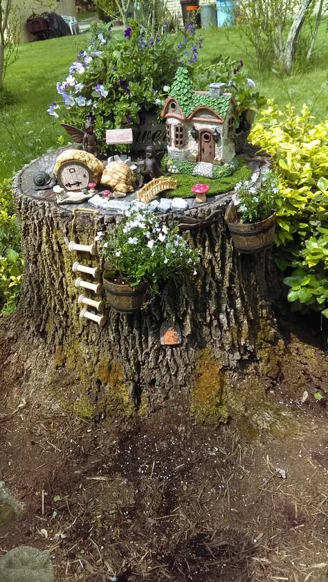 Пни на даче своими руками 10 популярных идей на тему "stump fairy house" для вдохновения