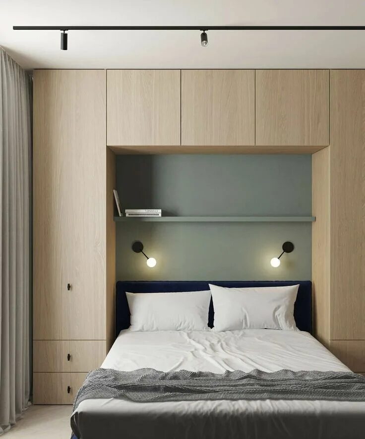 По бокам кровати шкафы фото Apartment in Copenhagen by Emil Dervish " HomeAdore #bedroomdesignsmall Móveis q