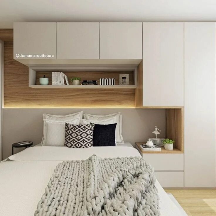 По бокам кровати шкафы фото Pin on New house ideas Fitted bedroom furniture, Interior design bedroom small, 