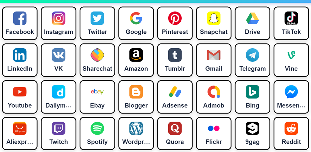 По фото узнать социальные сети Social networks app