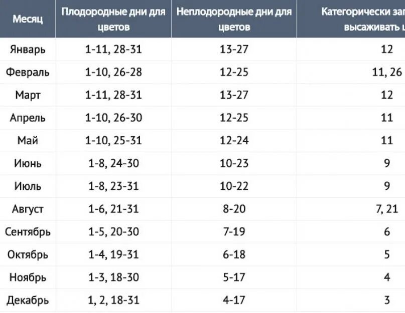 По лунному календарю можно пересаживать цветы Лунные дни для посадки комнатных цветов: найдено 75 изображений