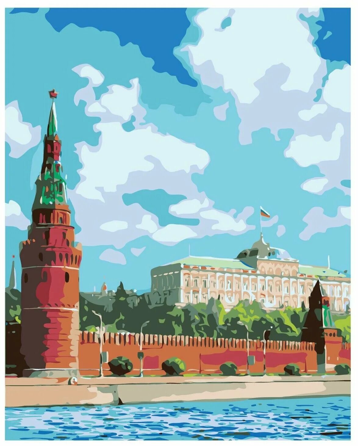 По номерам по фото москва Картина по номерам, "Живопись по номерам", 40 x 50, RUS026 - купить в интернет-м