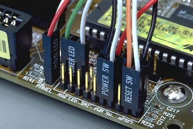 По цветам подключение кнопок к материнской п Светодиодная лампочка Power НDD LED для корпуса ПК к F_PANEL