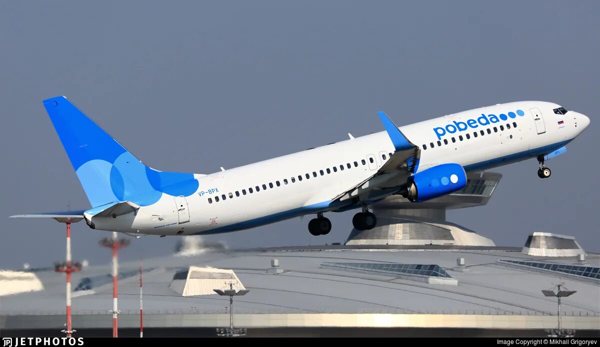 Победа 737 800 фото VP-BPX Boeing 737-8AL Pobeda Mikhail Grigoryev JetPhotos