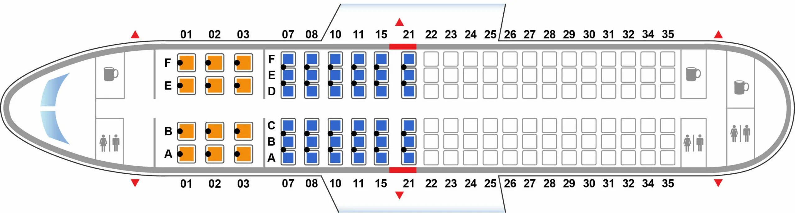 Победа схема салона 737 расположение мест Боинг выбор места