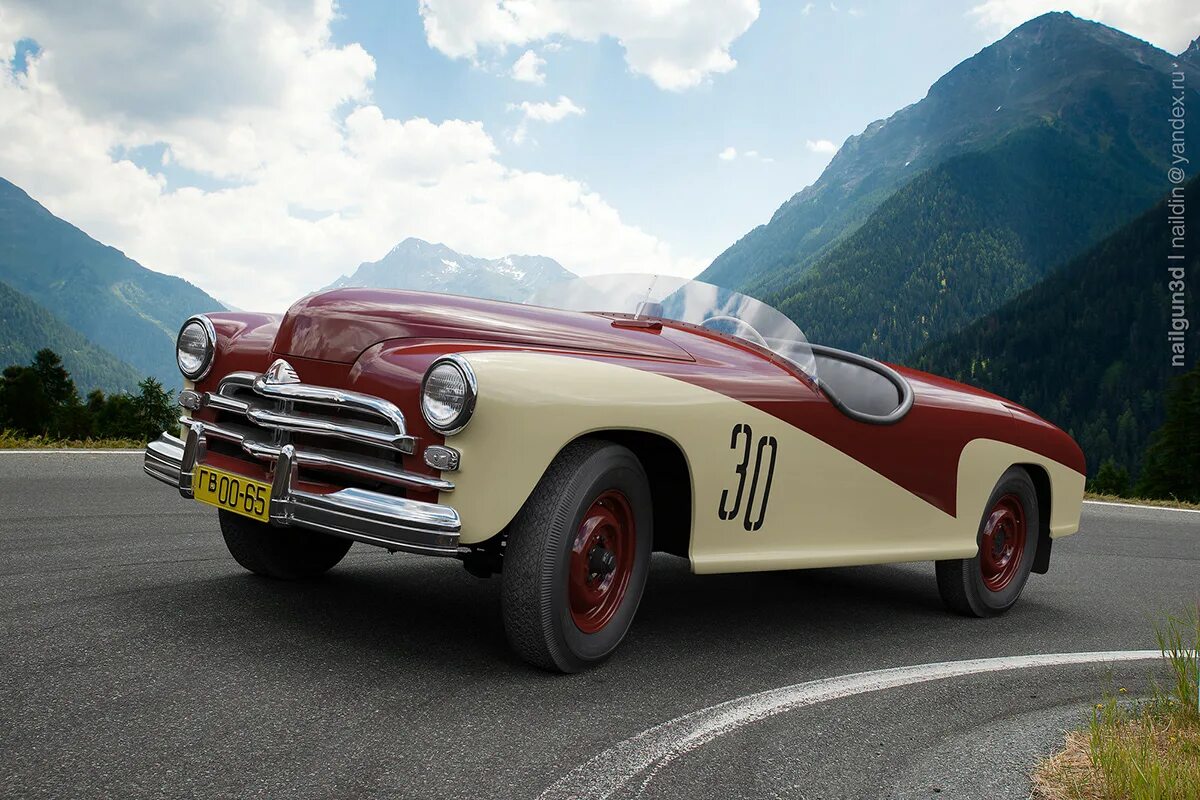 Победа спорт фото GAZ-M20V Pobeda Sport :: Behance