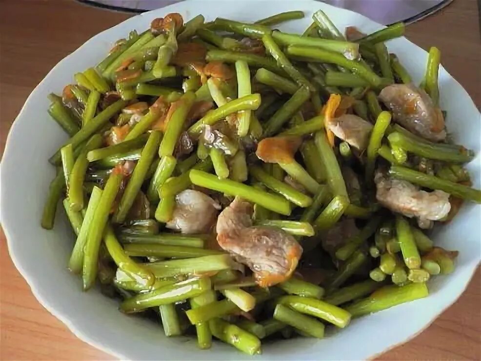 Побеги чеснока рецепт с фото Побеги чеснока с мясом - рецепт с пошаговыми фото