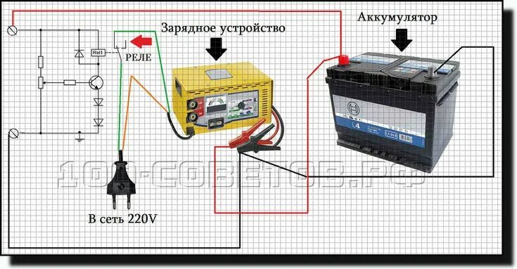 Почему искрит аккумулятор при подключении зарядного устройства Автоотключение любого ЗУ автомобиля при завершении зарядки, схема Зарядка, Автом