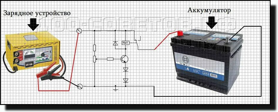 Почему искрит аккумулятор при подключении зарядного устройства Автоотключение любого ЗУ автомобиля при завершении зарядки, схема Зарядка, Элект